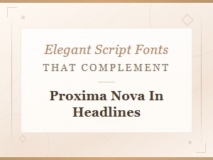 Elegant Script Fonts That Perfectly Complement Proxima Nova in Headlines